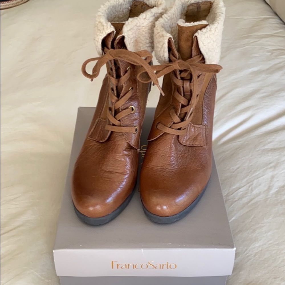 Franco Sarto leather/suede wedge